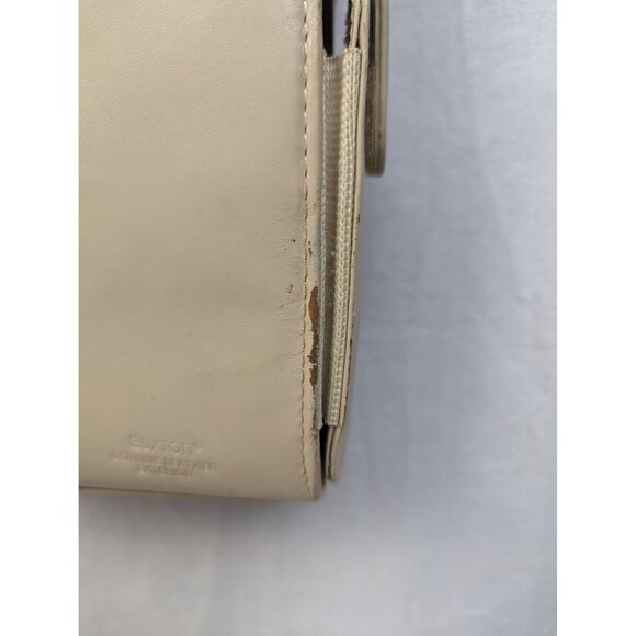 Buxton Ivory Leather Multi Pocket Flap Top Crossbody Shoulder Handbag Purse - Picture 8 of 9
